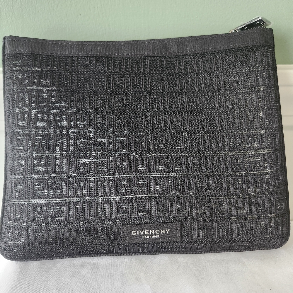 Givenchy Black Embossed Logo Cosmetic Pouch Set - Picture 2 of 8